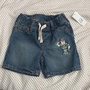 GAP baby Denim Shorts with embroidered Buzz Lightyear
